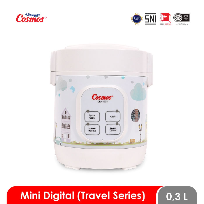 Cosmos Mini Digital Rice Cooker Putih 0,3 L - CRJ-1031 | CRJ1031